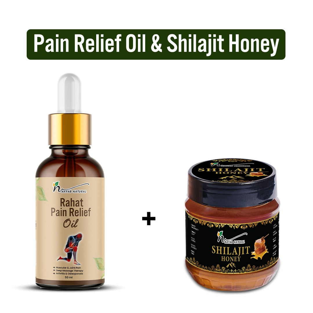 Health Combo – Pain Relief Oil & Shilajit Honey
